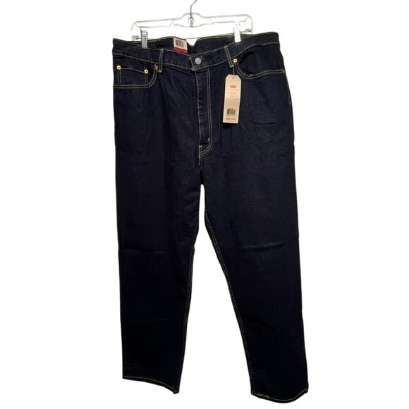 Levis Mens 550 Relaxed Fit Jeans Dark Wash 42 X 32 NEW Tapered Leg Stretch - Picture 6 of 13